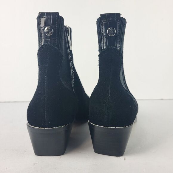 Donald Pliner Gazzi Black Suede Ankle Booties Boots Size 6.5 M - Picture 10 of 14